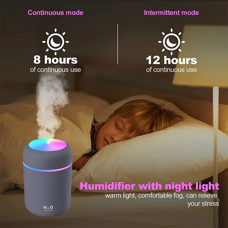 USB Cool Mist Ultrasonic Humidifier & Aroma Diffuser