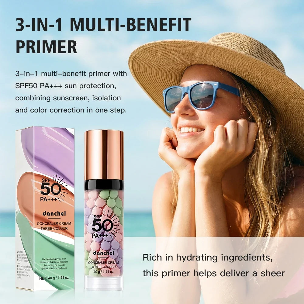 3-in-1 Color Correcting Face Primer SPF50 | Hydrating, 40g