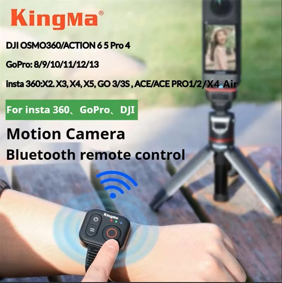 Kingma 50M Wireless Wristband Remote for DJI, Insta360 & GoPro