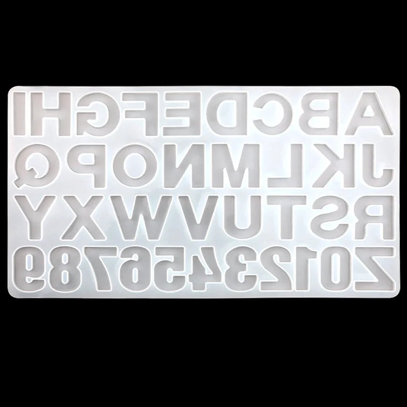 Alphabet & Number Silicone Mold – Epoxy Resin & Baking