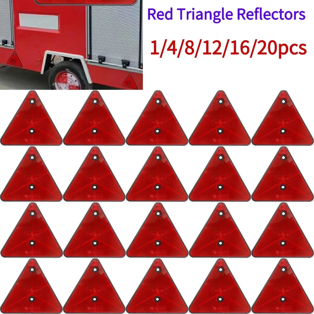 Red Triangle Rear Reflector – ECE Safety Warning Trailer & Bike