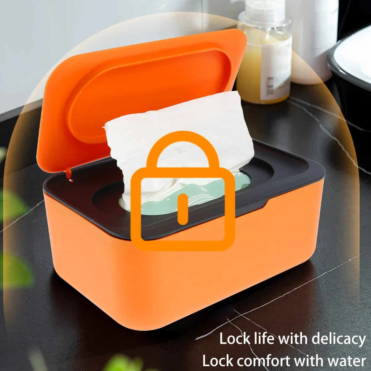 Dustproof Wipes Dispenser with Lid | Holds Up to 120 Wipes