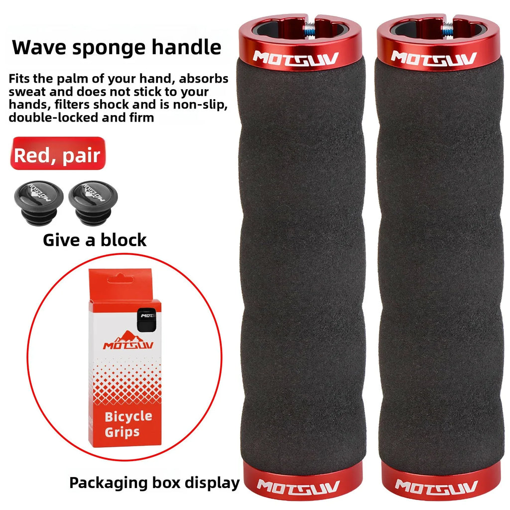 Double Lock-On Bike Handlebar Grips – Anti-Slip Aluminum MTB