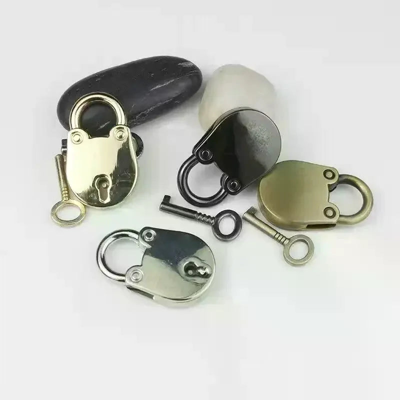 Cat Head Antique Mini Padlock with Key | Diary & Jewelry Lock