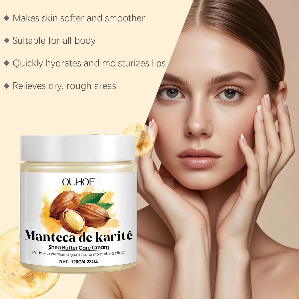 Shea Butter & Vitamin E Face & Body Cream – 120g Moisturizer