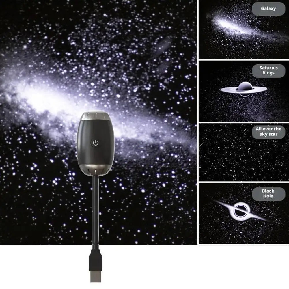LED Galaxy Starry Sky Projector – Car & Bedroom Ambient Light