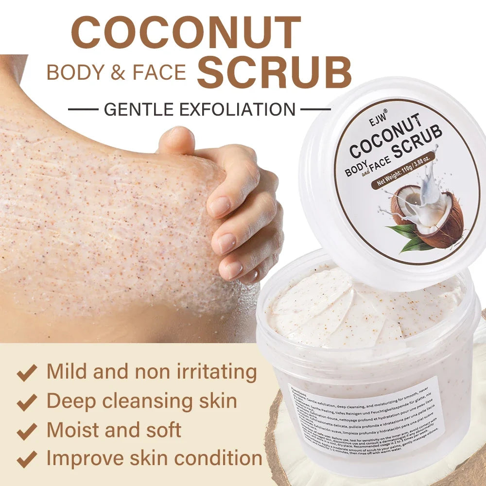 Coconut Body Wash & Scrub – Moisturizing Exfoliating Gel