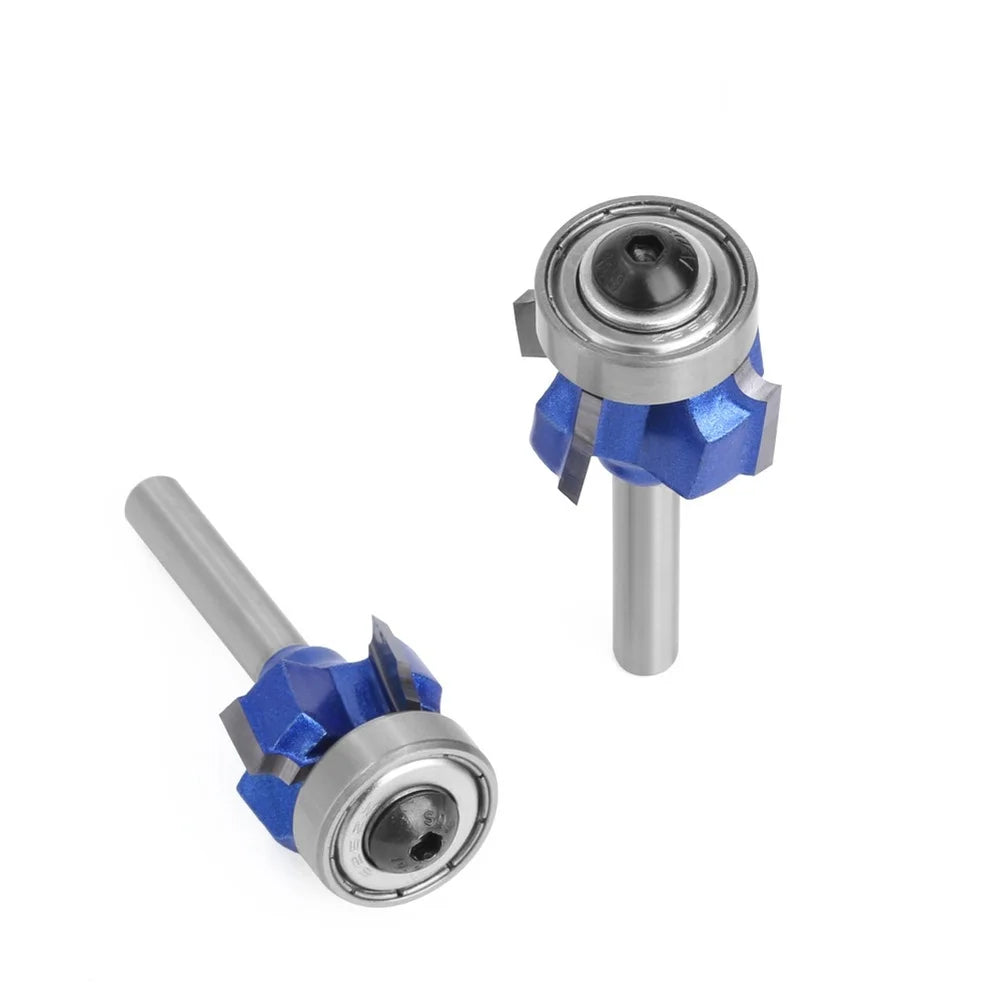 8mm 4-Flute Router Bit with Bearing | R1 R2 R3 Wood Edge Trim