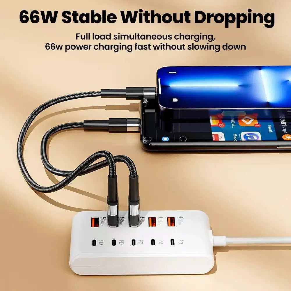 10-in-1 USB Desktop Charging Station | 10-Port USB Hub