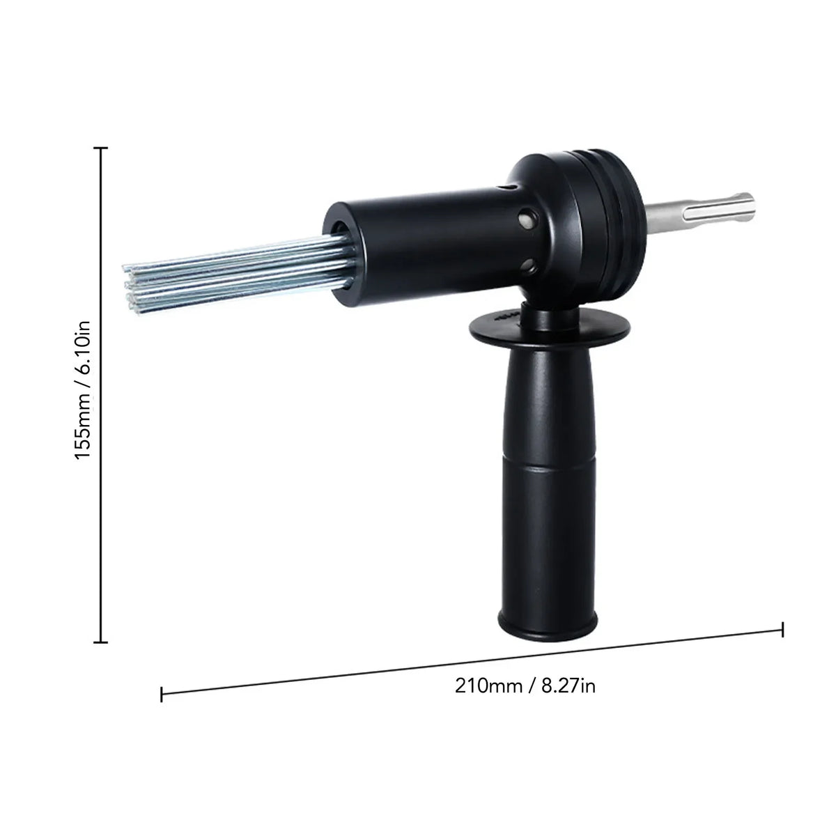 Electric Hammer Needle Scaler Attachment Round Shank 2 Pit Slot