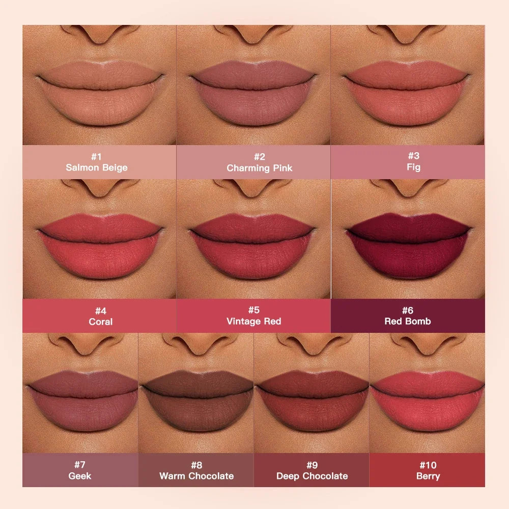 Nude Blur Lip Tint & Cheek Blush – 10 Shades, Velvet Finish
