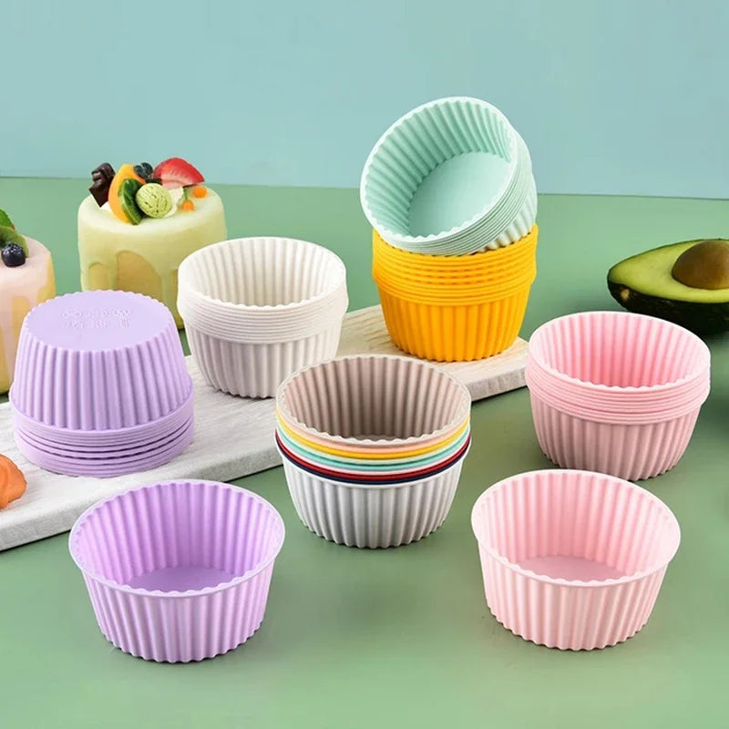 2-Pack Food Grade Silicone Cupcake Muffin Baking Molds – Non-Stick