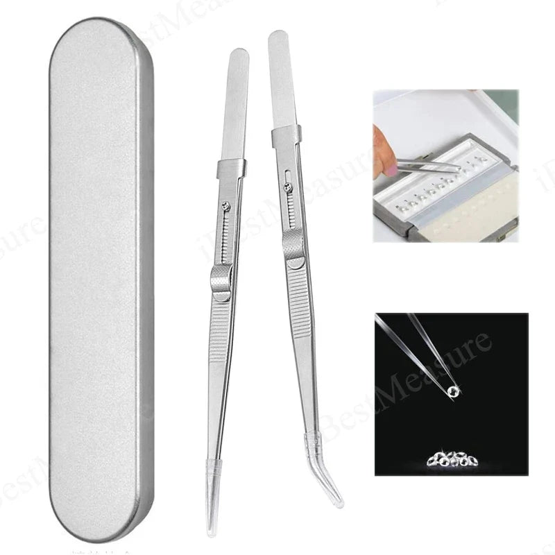 1 Tweezers Stainless Steel Fine Tipped Precision Multipurpose