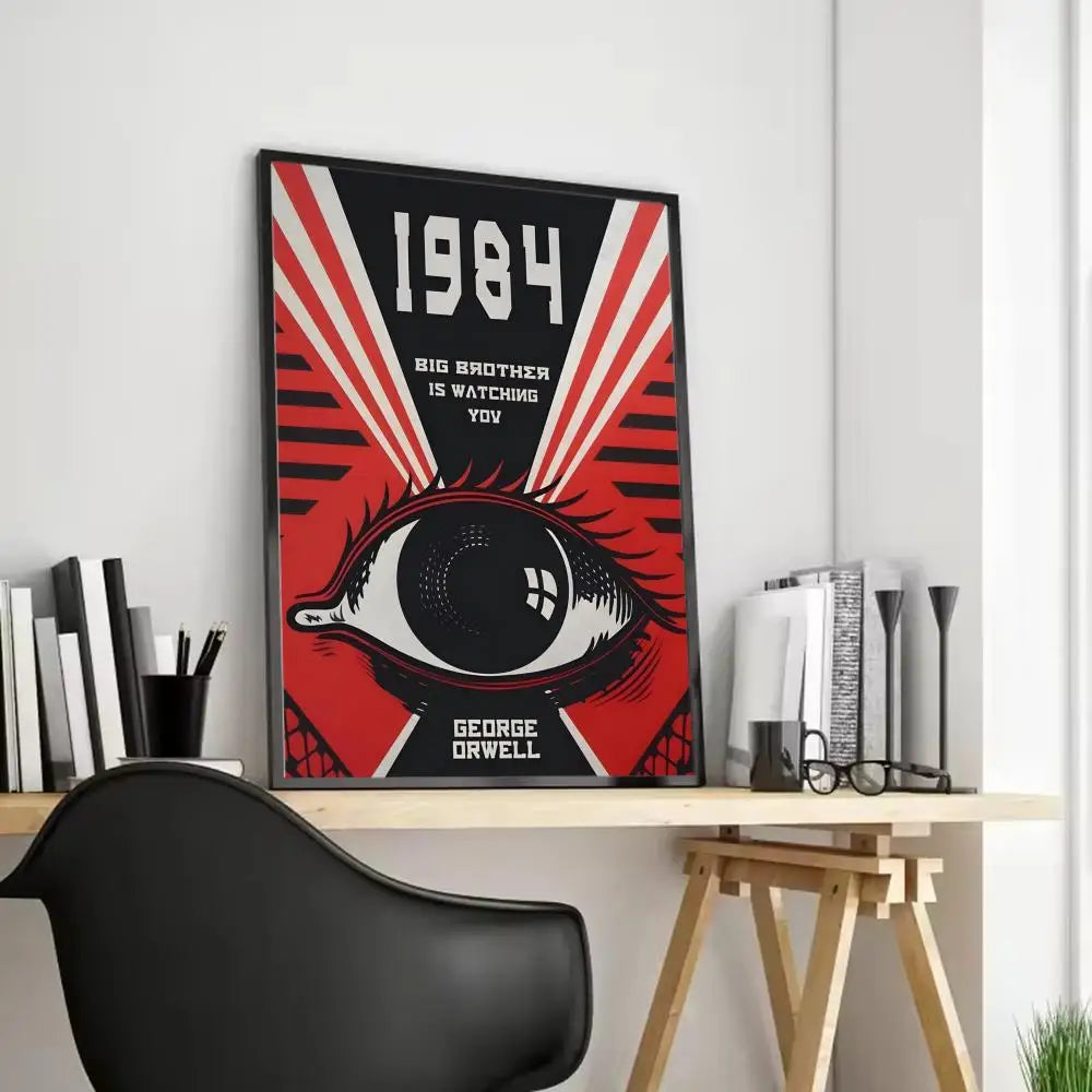 1984 George Orwell Canvas Wall Art – Vintage Unframed Poster
