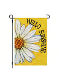 Hello Sunshine Summer Garden Flag Small Flags Outside Yard Decoration