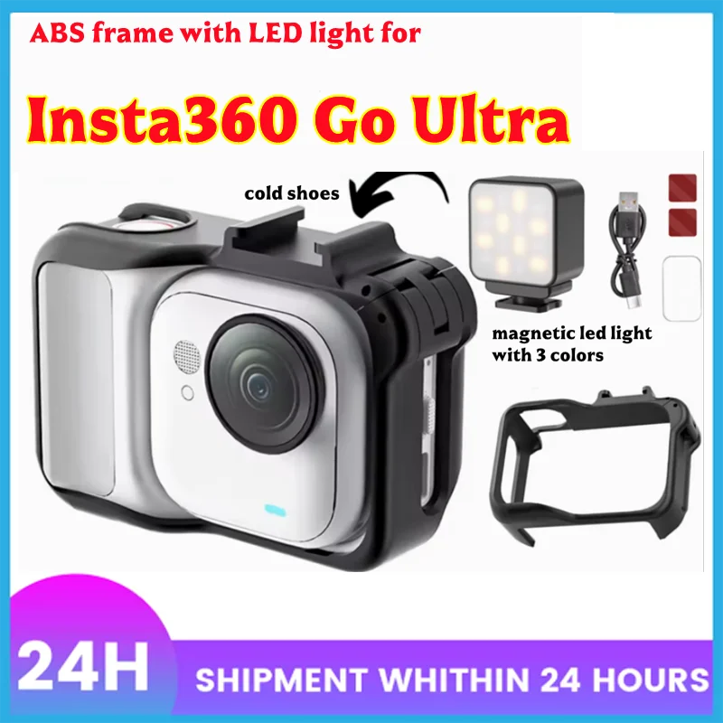 Insta360 GO Ultra Protective Cage | Cold Shoe & LED Mount