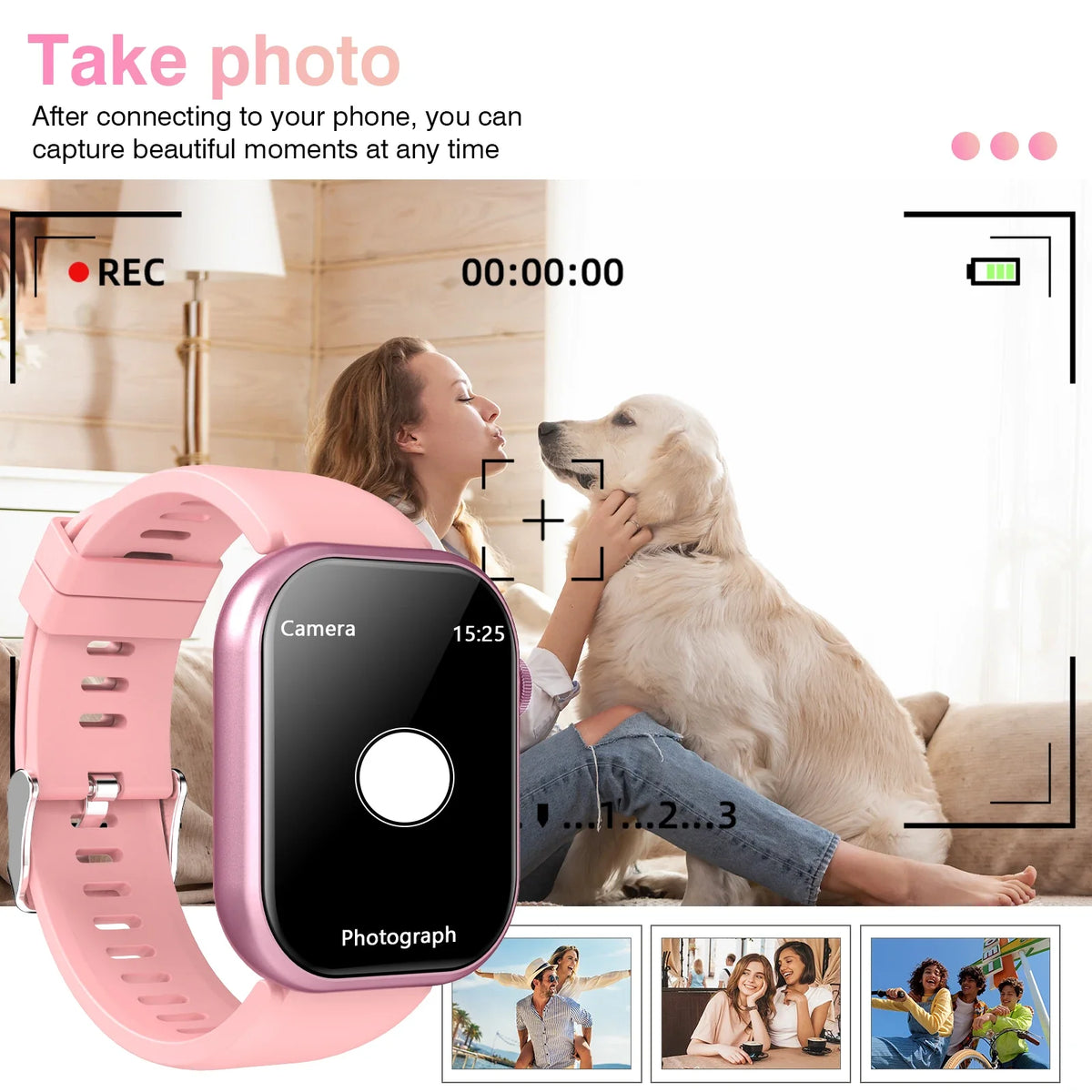 LOMAXFR Unisex Smart Watch – 2.01" HD, Wireless Calls & Sports