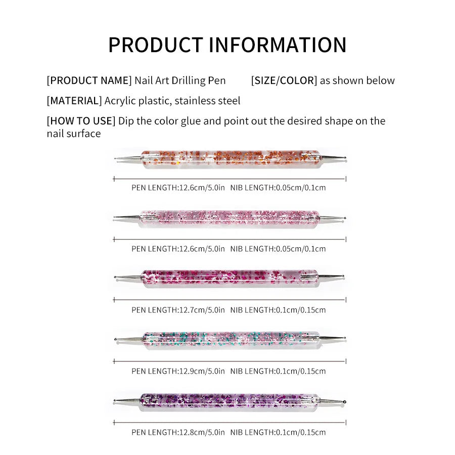 Nail Art Brush Set 8/12/20 Pc – Pointed Line & Detail Brushes