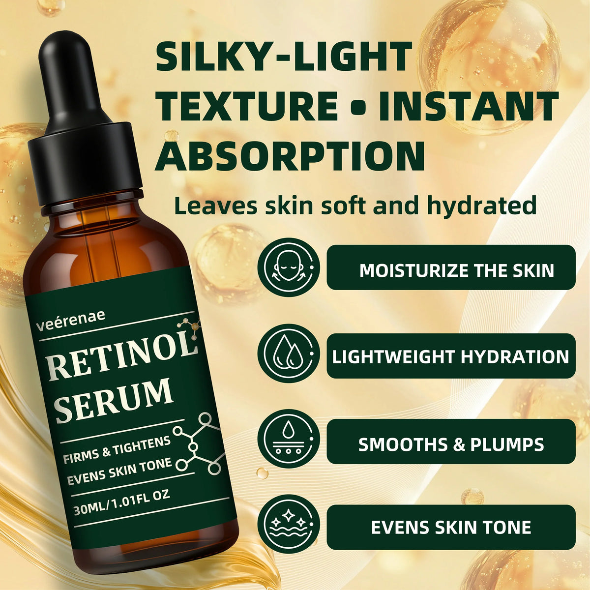 veérenae Retinol Face Serum – Gentle Daily Skincare, All Types
