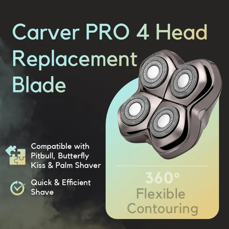 Pro 4 Floating Shaver Replacement Heads – Pitbull Gold, Silver, Platinum