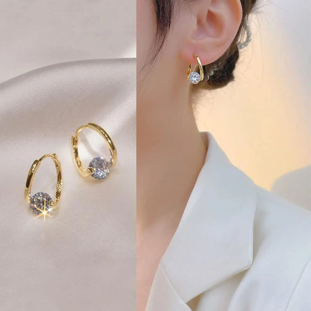 Germanium Magnetic Hoop Earrings – Silver & Gold Gift Jewelry