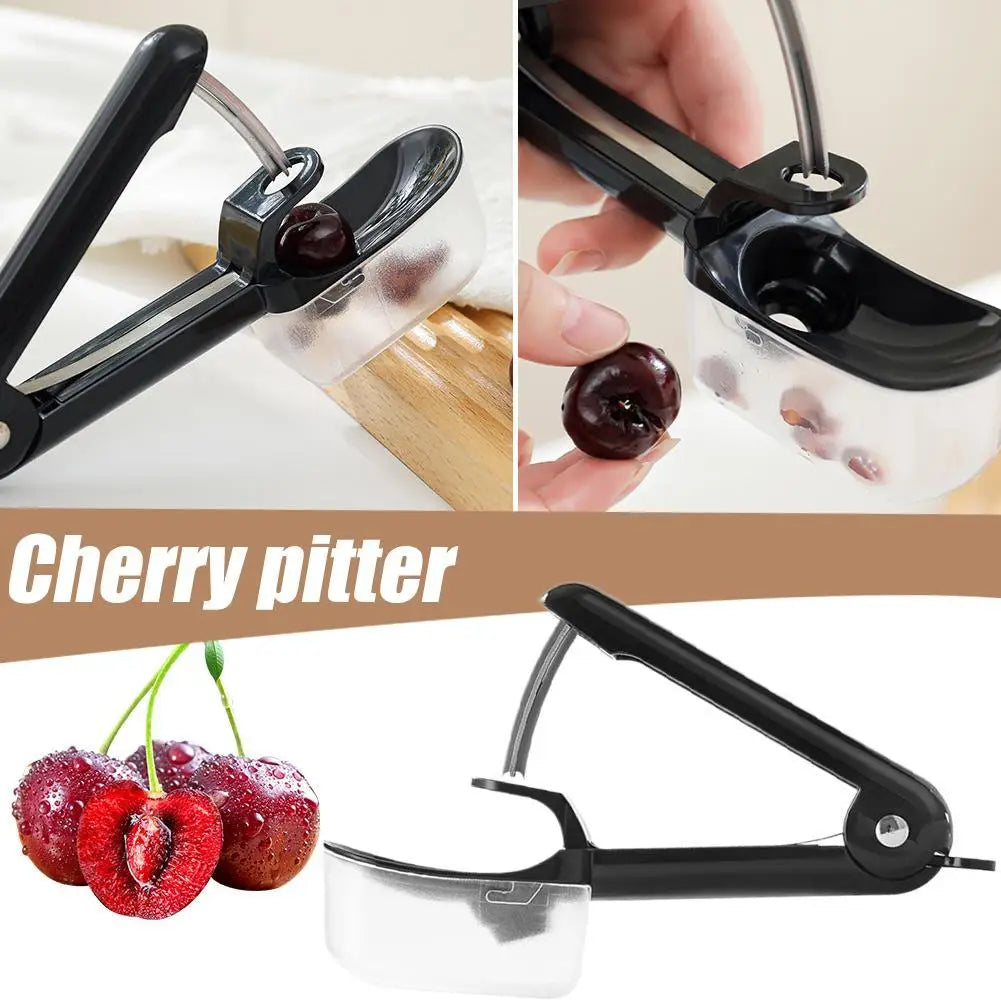 Cherry Pitter with Storage Box – Press-Type Pit Remover
