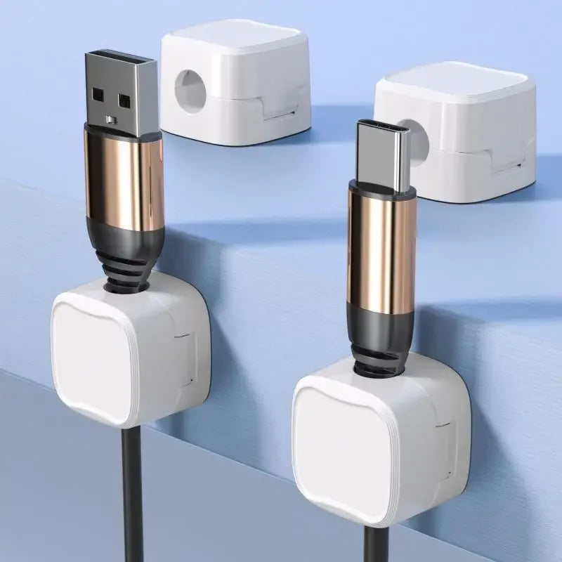 Magnetic Cable Management Clips 6-Pack | Wire Cord Organizer