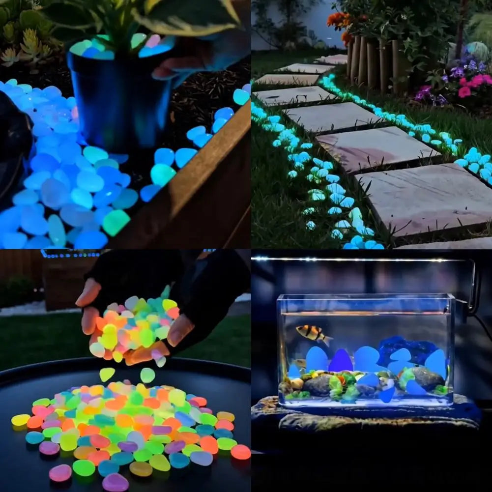 200 DIY Solar Powered Flowerpot Decoration Gravel Multi-color Night