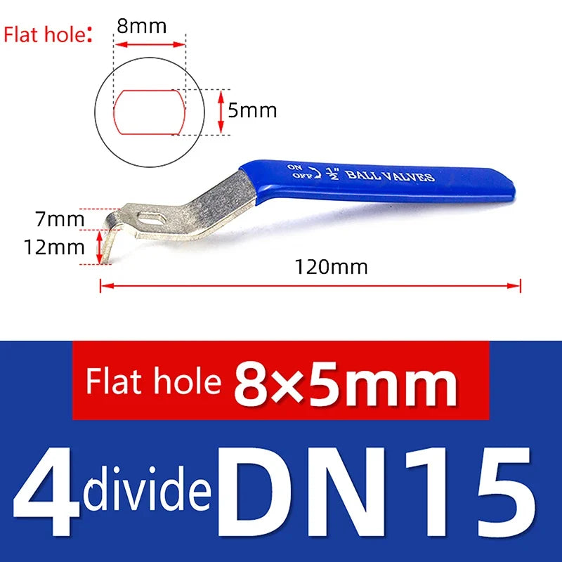 Blue Handle Stainless Steel Ball Valve Accessories Water Pipe Switch