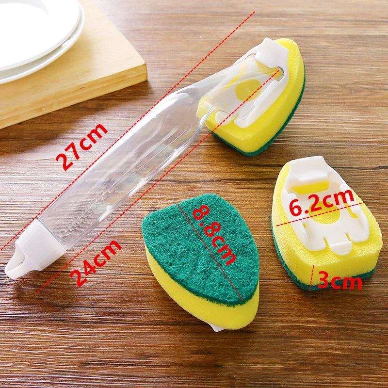Dish Wand Soap Brush & Sponge Refill Set | Kitchen Scrubber