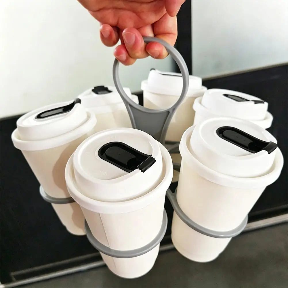 Foldable 6-Cup Rotating Drink Carrier Tray | Party Cup Holder
