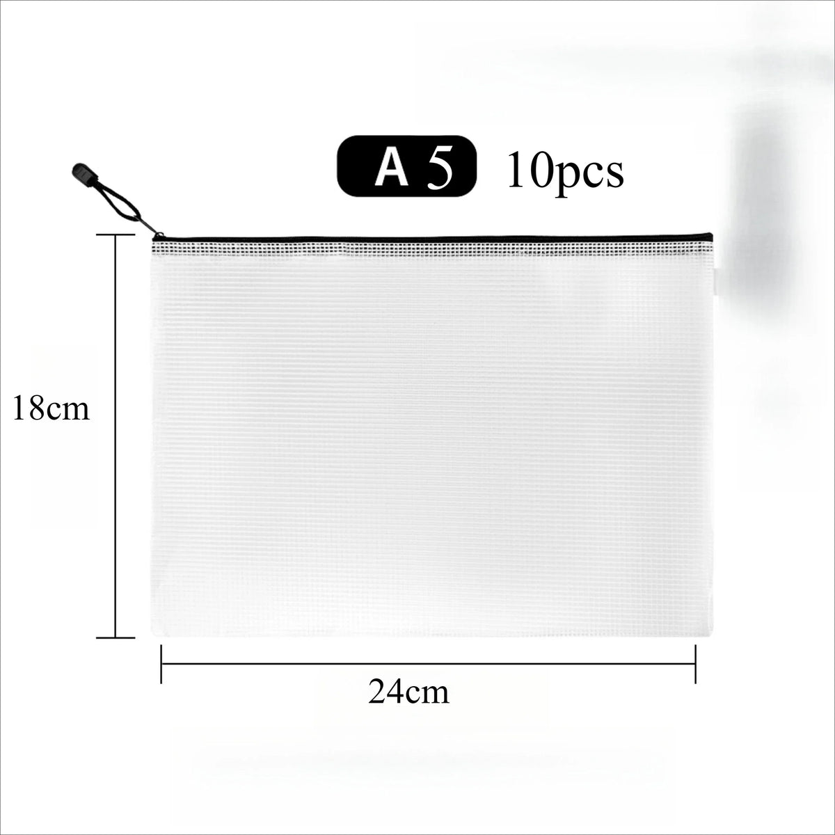 A4 Clear Zipper Pouch – Waterproof Document & Craft Organizer