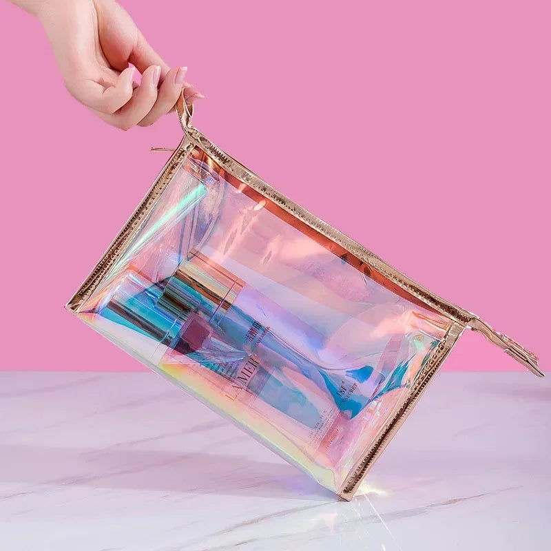 Clear PVC Laser Cosmetic Bag – Transparent Mini Makeup Pouch