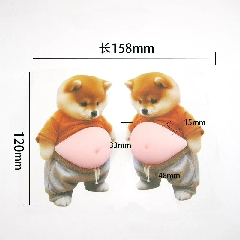 10-Pack 3D Cute Puppy Phone Stickers – Glitter Decoration