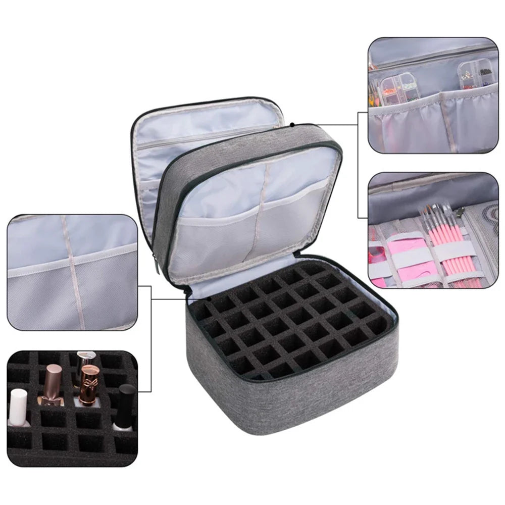 Nail Polish Storage Bag Essential Oil Portable Cosmetic Care Tool Box