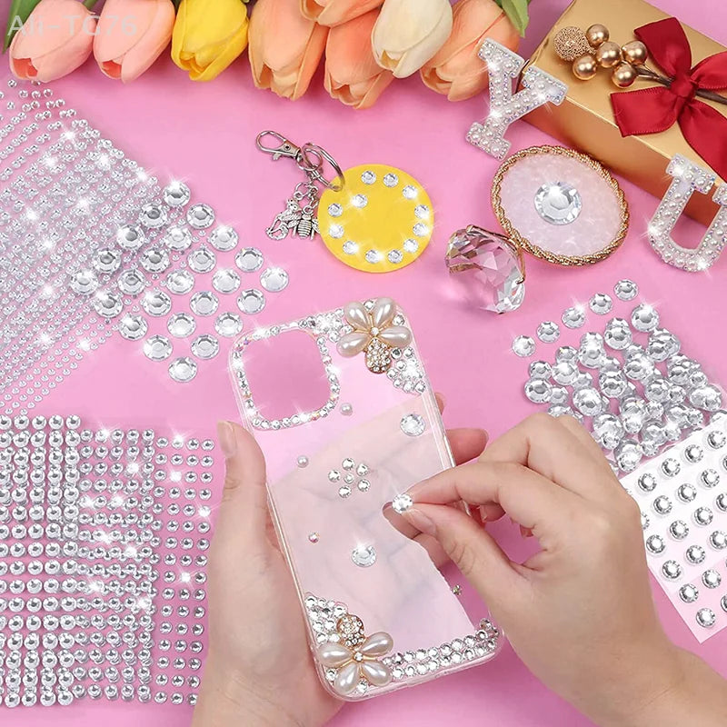 Self-Adhesive Crystal Rhinestone Stickers – Face, Hair & Body Gems