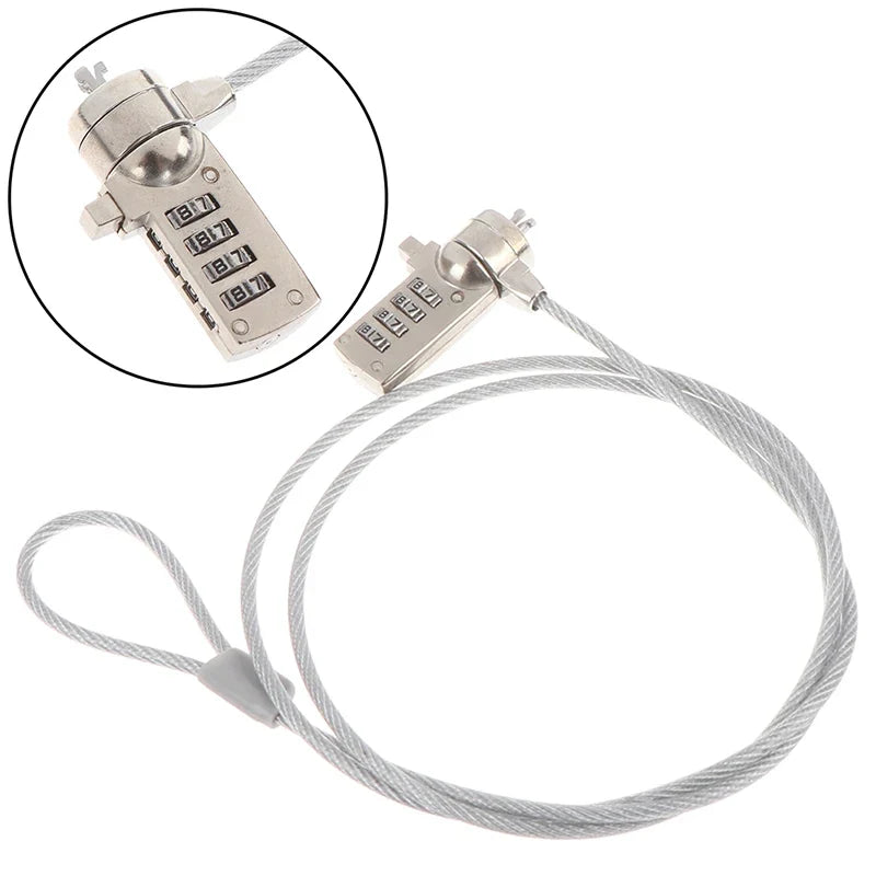4-Digit Laptop Lock – Anti-Theft Steel Cable for Notebooks