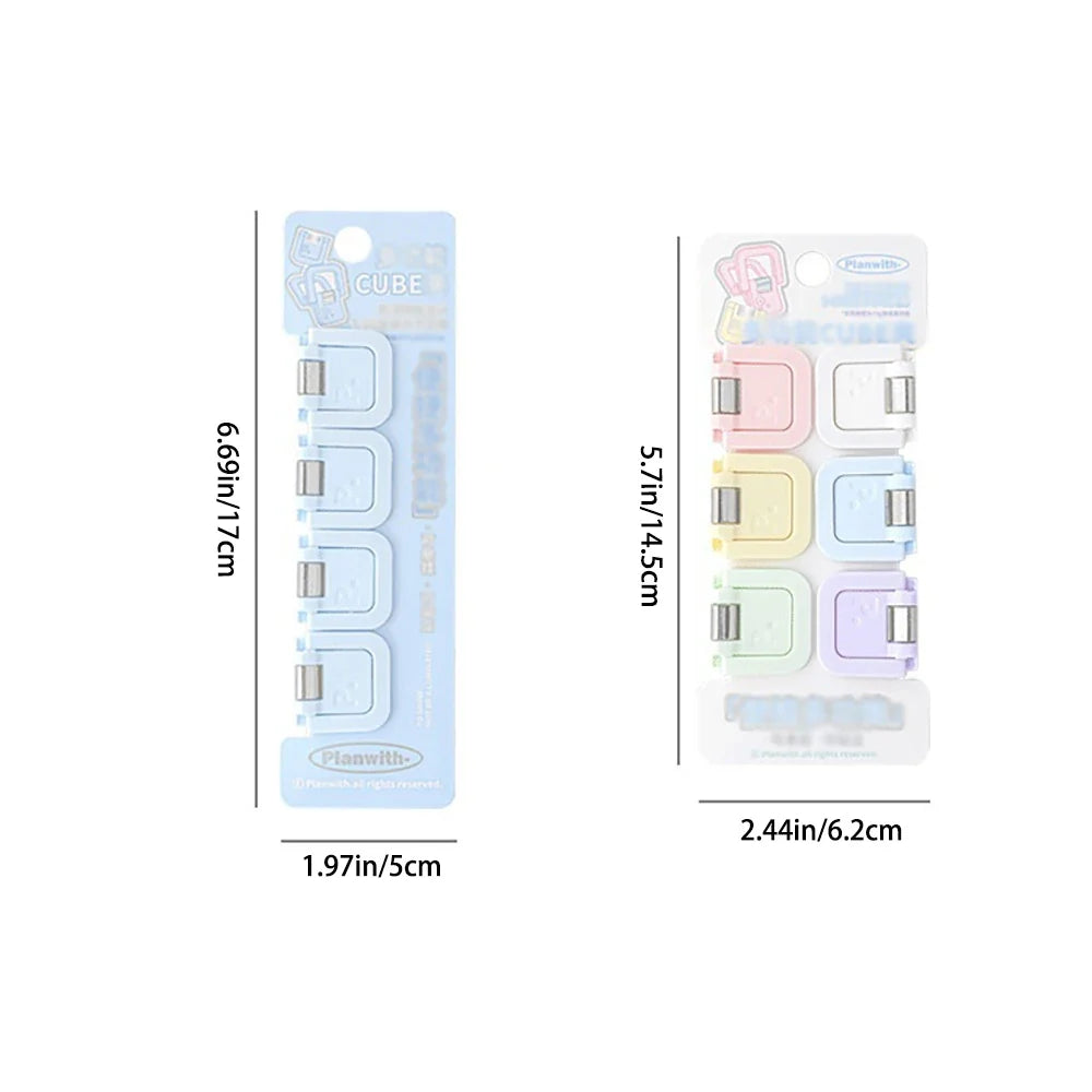 Cube Shaped Clip Multifunctional Mini Notes Receipts Student Papers