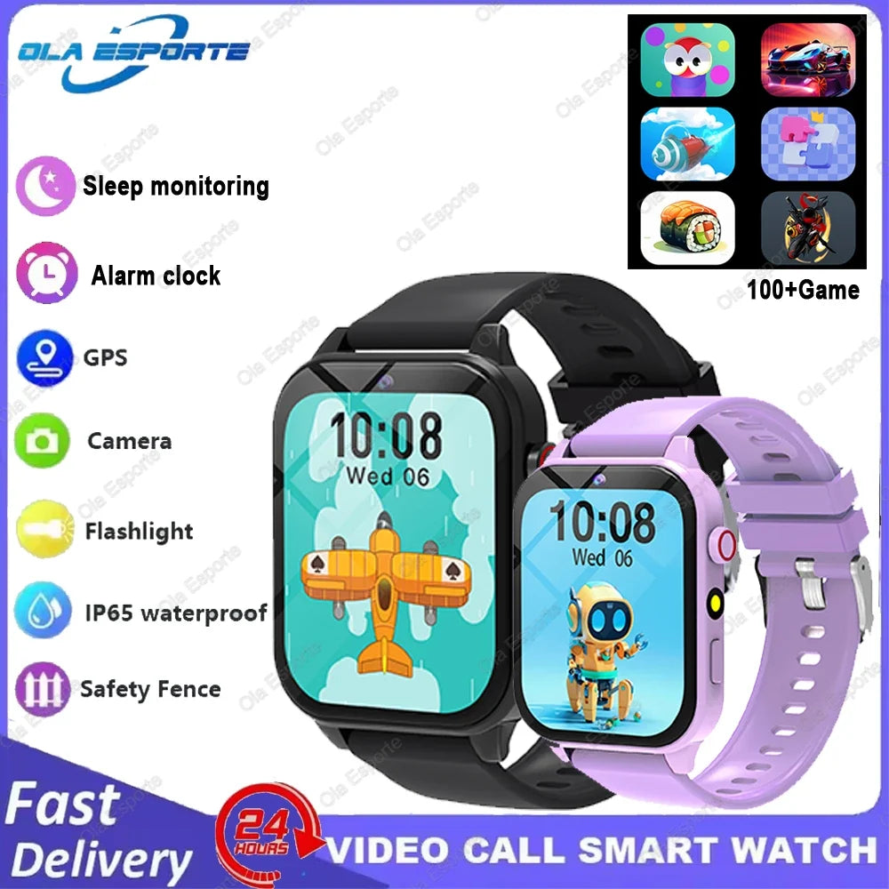 Game Kids Smartwatch 300mAh HD Screen Camear Outdoor LED Flashlight