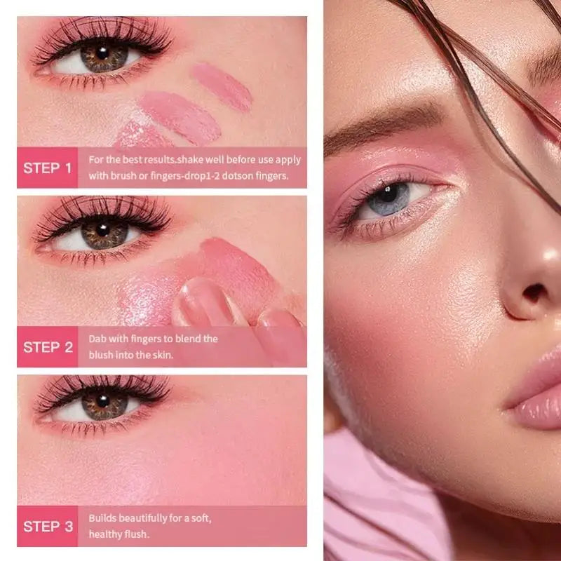 USHAS Korean Liquid Blush – Multi-Use Cream for Cheeks, Lips & Eyes
