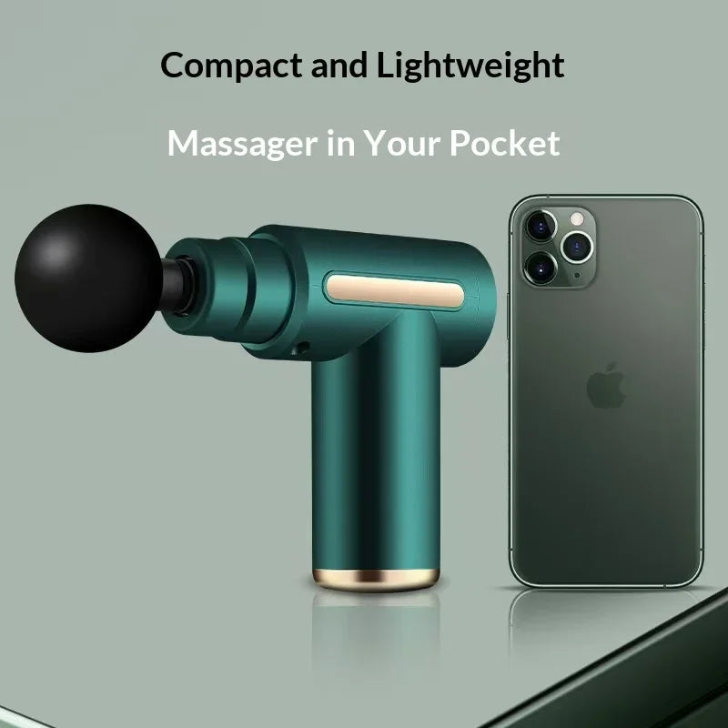 Mini Fascia Gun | Portable Rechargeable Multi-Head Massager