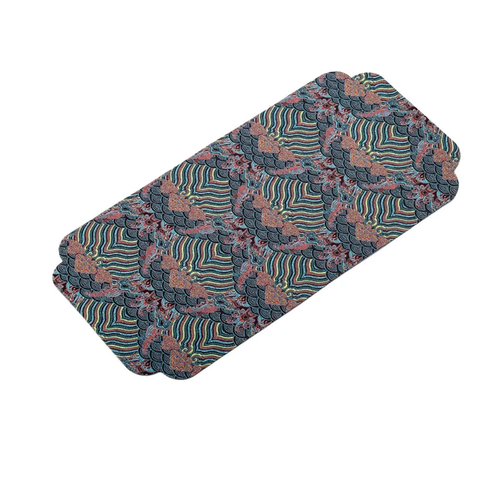 Double-Sided Brocade Tea Mat – Chinese Zen Coaster & Decor