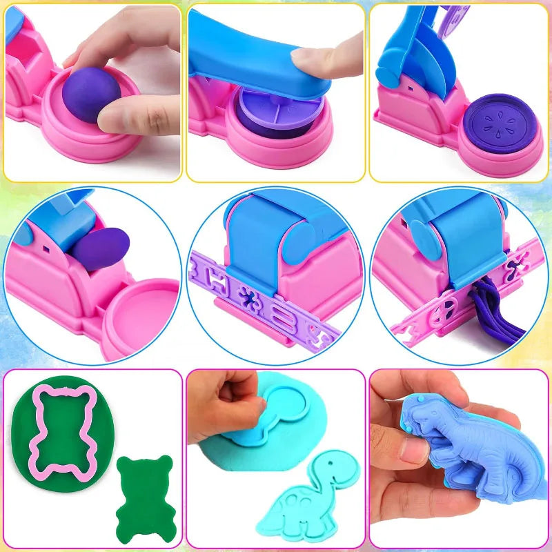 Plasticine Mold Kids DIY Craft Toys Accessories Cartoon Dinosaur