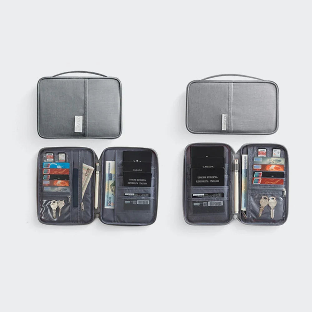 Travel Document Organizer Waterproof Passport Holder RFID Blocking