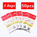 50 Hooks Fishs Tool Tied Good Strong Horse Line Double Hook Pair
