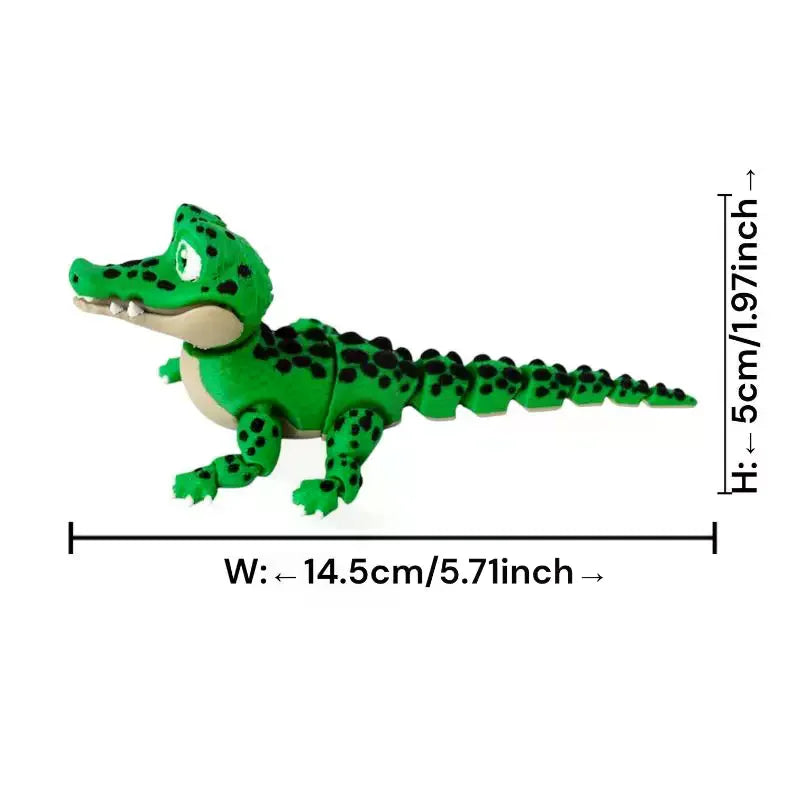3D Printed Crocodile Toy – Movable Joints Desk Statue