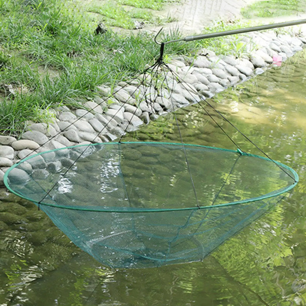 Collapsible Pier Fishing Drop Net – Soft Steel Hoop 80 & 100cm