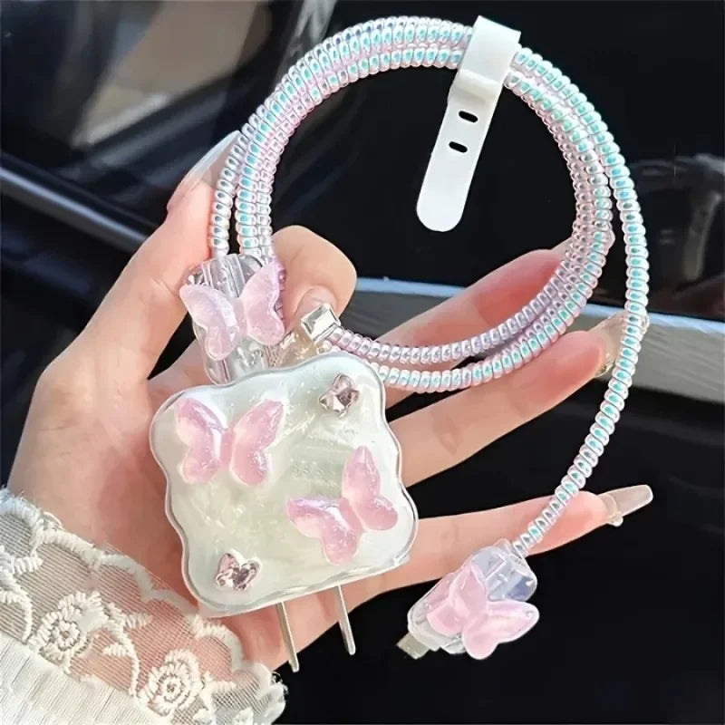 Butterfly Silicone Cable Protector for iPhone Fast Chargers
