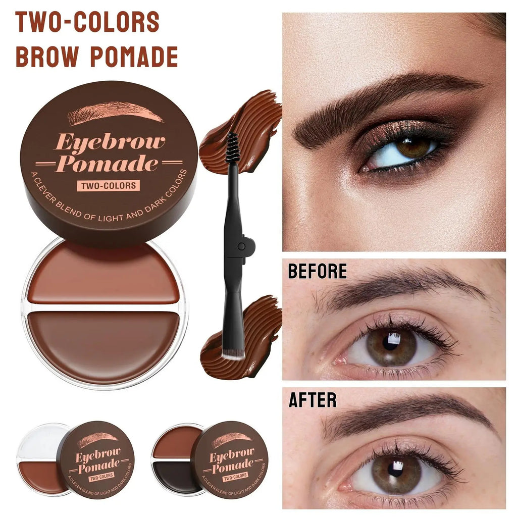 Hello Kiss 2-in-1 Dual Color Waterproof Eyebrow Cream & Wax