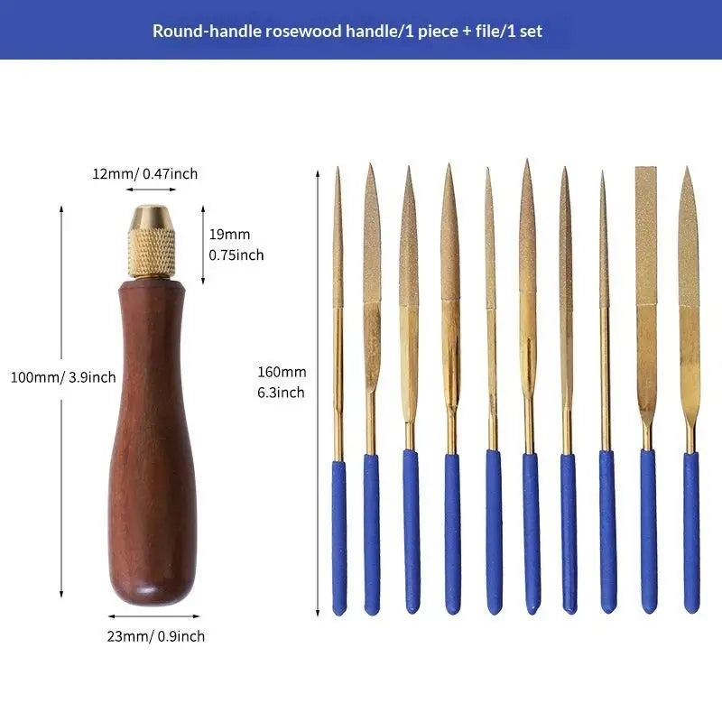 Wood File Handle Brass Collet Chuck – Metal & Jade Polishing DIY